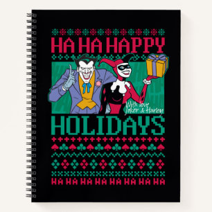 Carnet Batman Joyeuses fêtes Joker & Harley Quinn