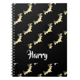 Carnet Bats en or noir