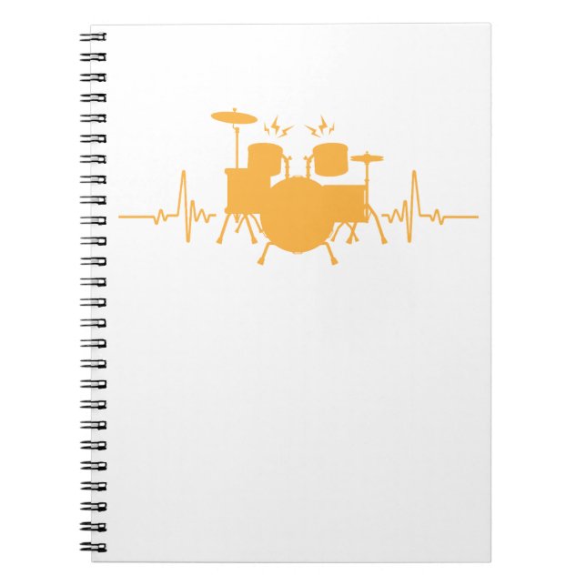 Carnet Batterie battement de coeur - Drôle batteur (Devant)
