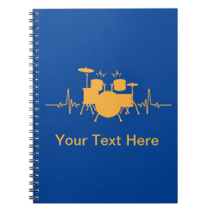 Carnet Batterie personnalisée battement de coeur - Drôle
