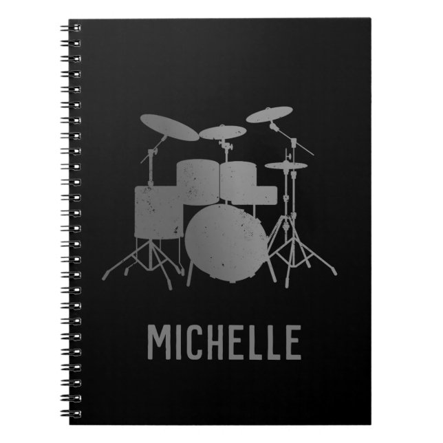 Carnet Batterie personnalisée - Drôle de batteur (Devant)