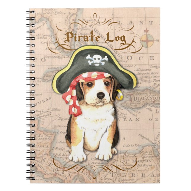Carnet Beagle Casquette pirate (Devant)