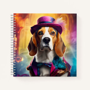 Carnet Beagle en costume vibrant