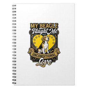 Carnet Beagle m'a appris l'amour inconditionnel Chien Cœu