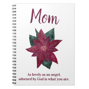 Carnet Beau cadeau pour maman Fleurs pourpres