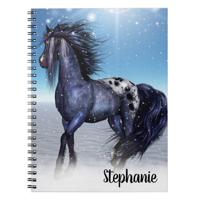 Carnet Beau Cheval d'hiver (Devant)