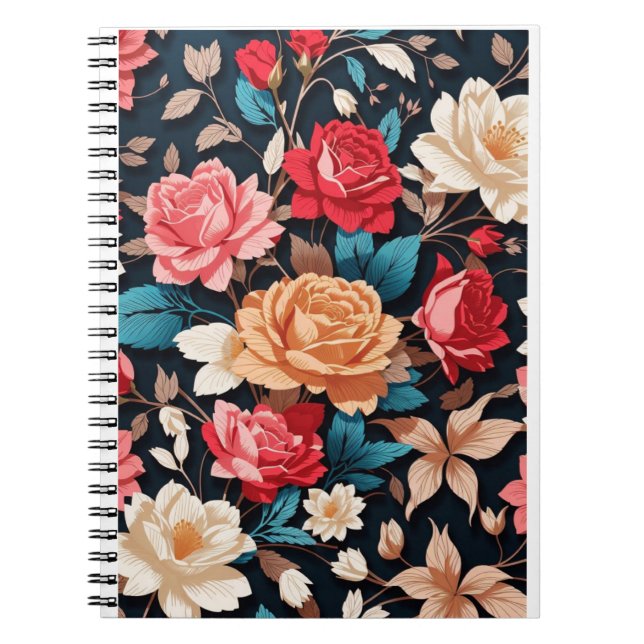 Carnet Beau Classeur floral (Devant)