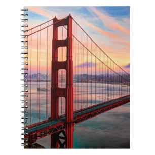 Carnet Beau coucher du soleil d'hiver chez golden gate
