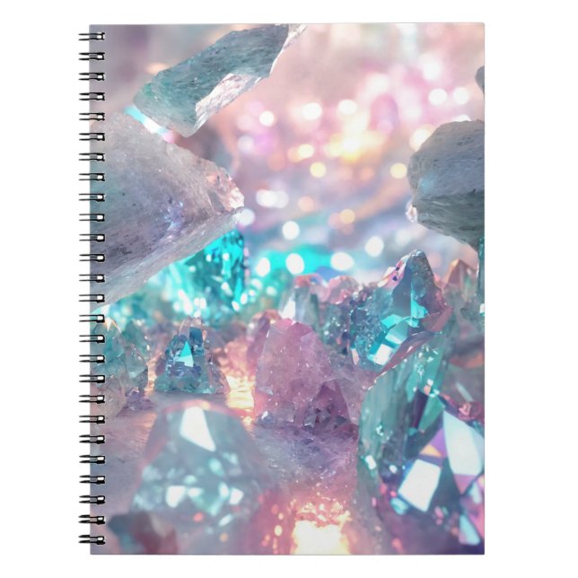 Carnet Beau cristal de quartz brillant (Devant)