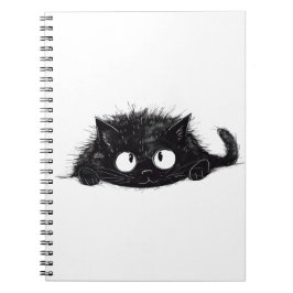 Carnet Beau dessin de chat noir