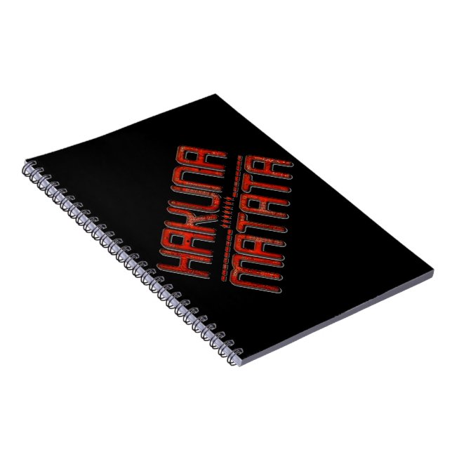 Carnet Beau Extraordinaire Embossé Rouge Hakuna Matata Te (Côté Droit)