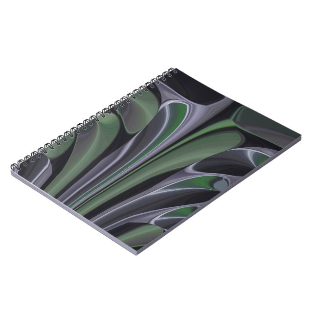 Carnet Beau Extraordinaire Vert Aurora Texture Art Design (Côté gauche)