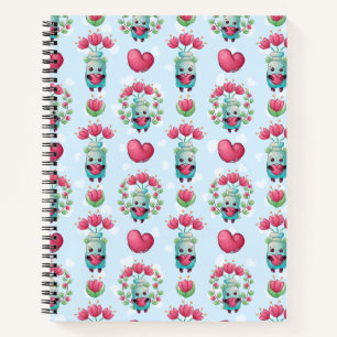Carnet Beau Floral Mason Jar Hearts Motif
