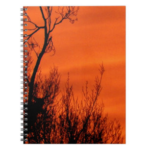 Carnet Beau lever de soleil orange au Kansas