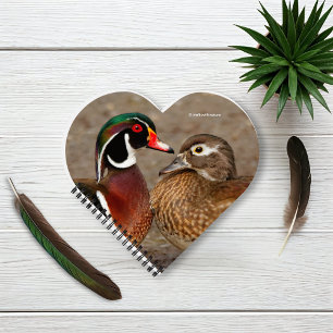 Carnet Beau moment de contact entre des canards en bois