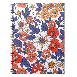 Carnet Beau motif floral vintage en petit réaliste