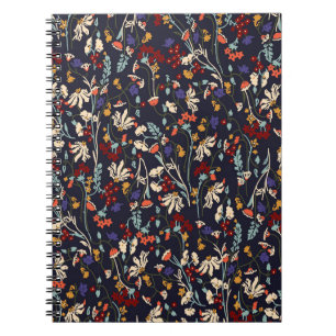 Carnet Beau motif vintage Floral dans la variété
