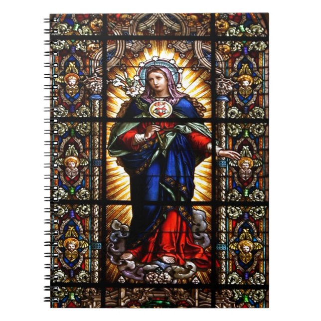 Carnet Beau Sacré Coeur Religieux de Vierge Marie (Devant)