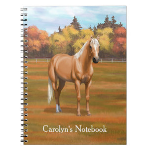 Carnet Beau Stallion Cheval Palomino Quarter