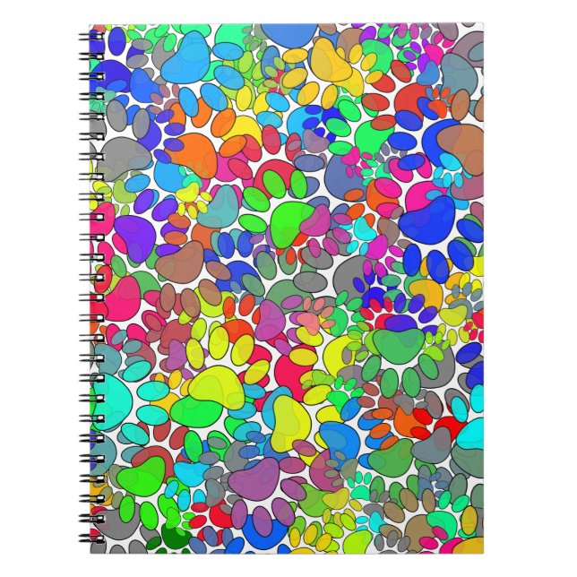 Carnet Beaucoup d'empreintes de pattes de chien partout (Devant)