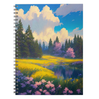 Carnet Beauté dans le pré des fleurs jaunes