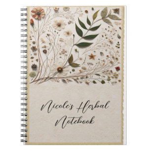 Carnet Beauté de la nature Fleurs botaniques et feuilles