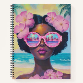 Carnet Beauté tropicale dans les tons roses
