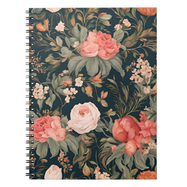 Carnet Beautiful Floral Rose Flowers (Devant)
