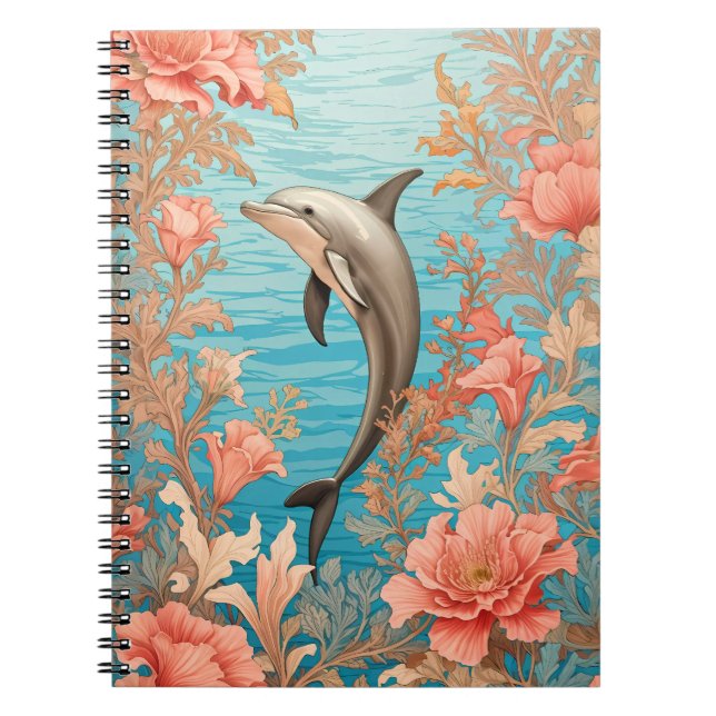 Carnet Beautiful Vintage Dolphin  (Devant)