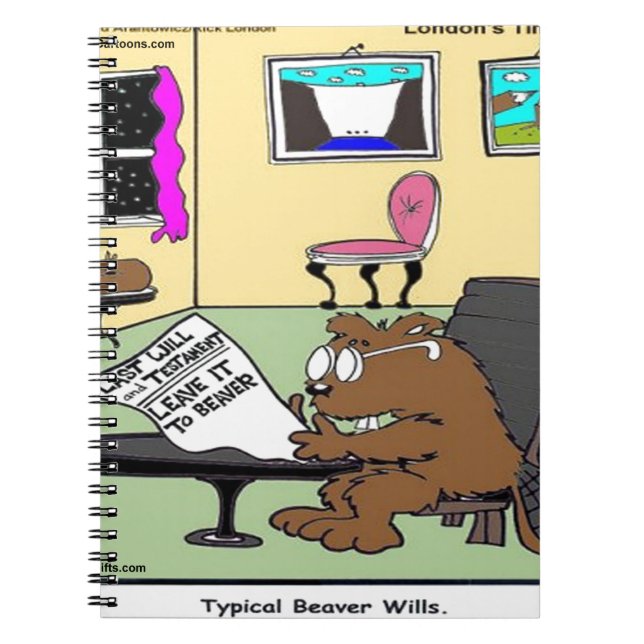Carnet Beaver Living Wills Rick London Funny (Devant)