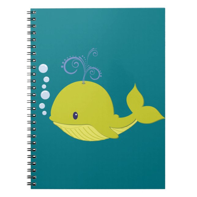 Carnet Bébé baleine verte (Devant)