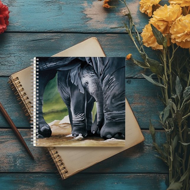Carnet Bébé Eléphant Gris mou (Créateur téléchargé)