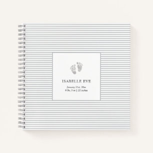 Carnet Bébé Empreinte Gris Gris Gris Simple Baby Book