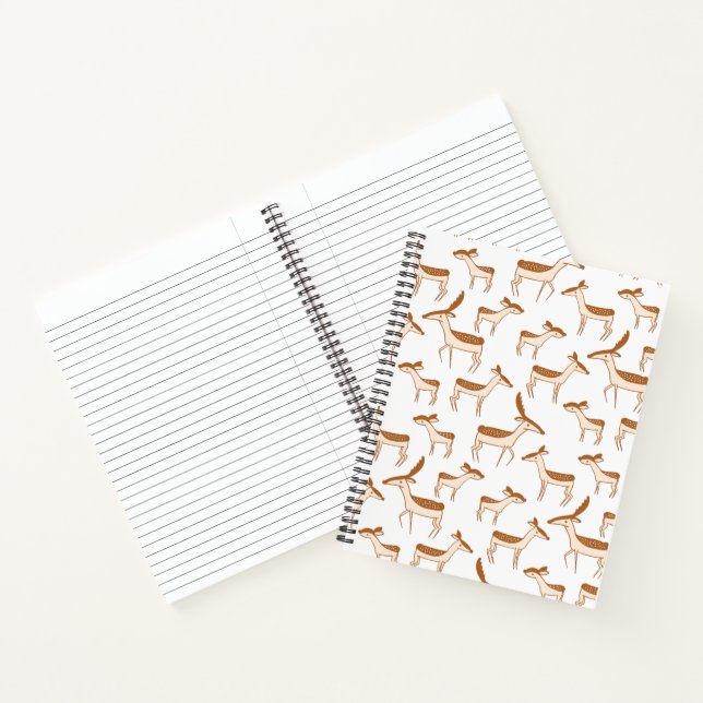 Carnet Bébé mignon cerf et famille (Intérieur)