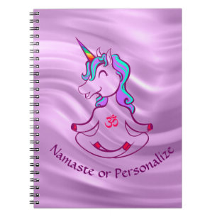 Carnet Bébé Unicorn Zen Yoga Méditation Lotus Purple