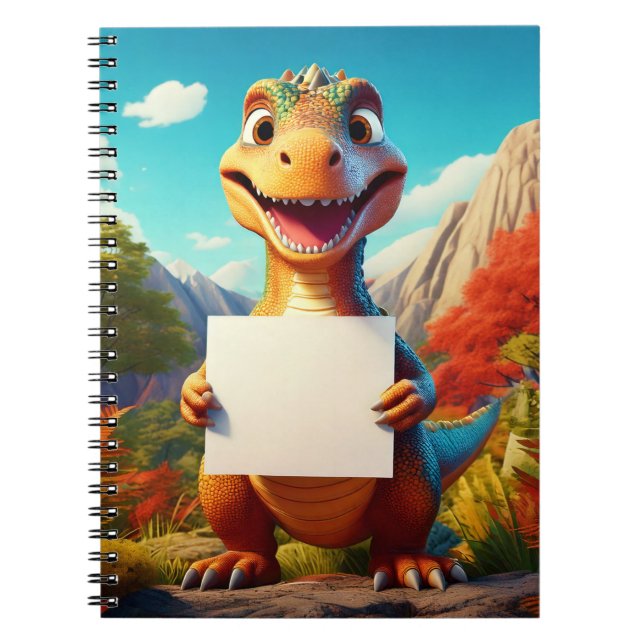Carnet bébé - Votre nom ici - Dinosaur (Devant)