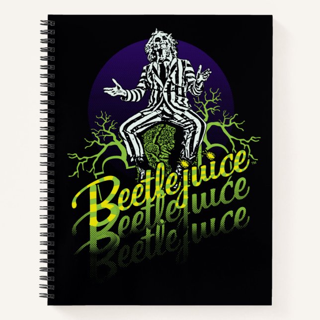 Carnet Beetlejus | Assis sur une pierre tombale (Devant)