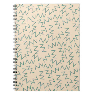 Carnet Beige Zig Zag Accès à la mode et à l'écriture fonc