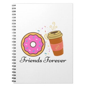 Carnet beignets café amis pour toujours