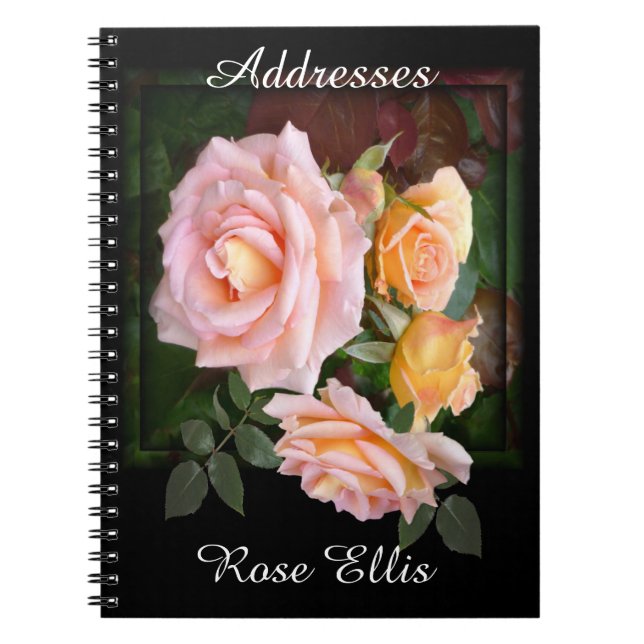 Carnet Belle adresse rose Roses (Devant)