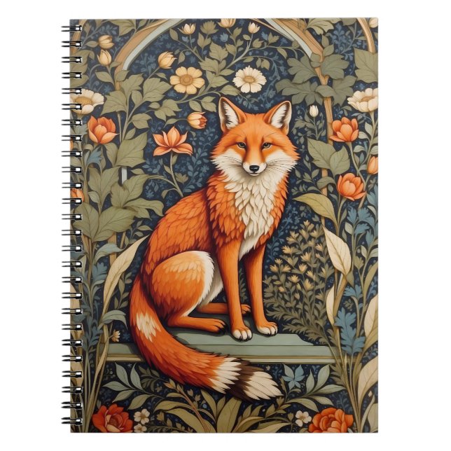 Carnet Belle assise Red Fox William Morris Inspiré (Devant)