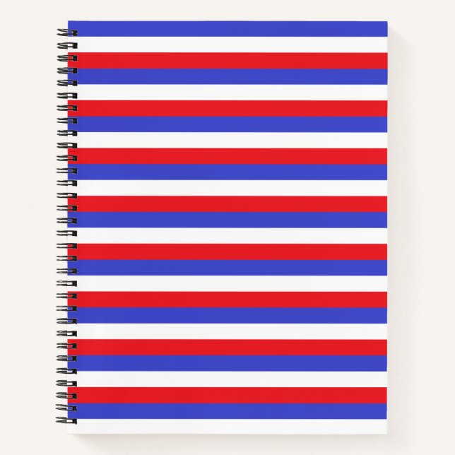 Carnet Belle Bleu Rouge Blanc Tailles (Devant)
