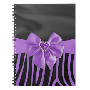 Carnet Belle chic élégant tissu de soie effets zèbre