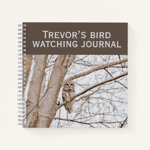 Carnet Belle Chouette rouge Audubon Birding