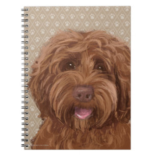 Carnet Belle copie de peinture de patte de chien d'amour