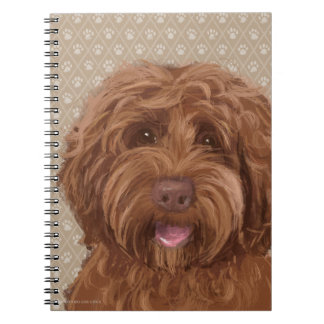 Carnet Belle copie de peinture de patte de chien d'amour