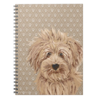 Carnet Belle copie de peinture de patte de chien d'amour