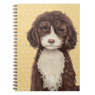 Carnet Belle copie de peinture de patte de chien d'amour