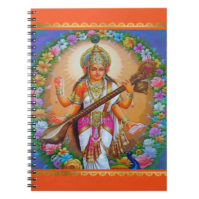 Carnet Belle déesse Saraswati (Devant)