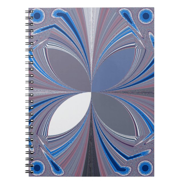 Carnet Belle étonnante Papillon bleu doux couleurs Art (Devant)